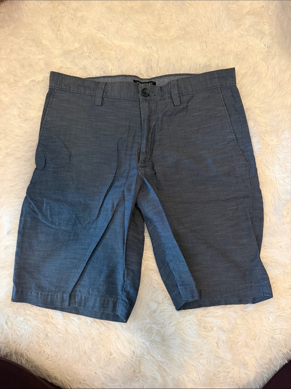 Banana Republic Slate Blue Flat Front Men's Shorts